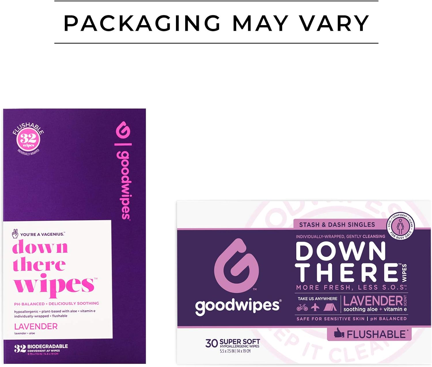 Goodwipes Wet Wipes, Lavender Scent, Flushable, PH Balanced and Hypoallergenic (32 Individual Count): Health & Personal Care
