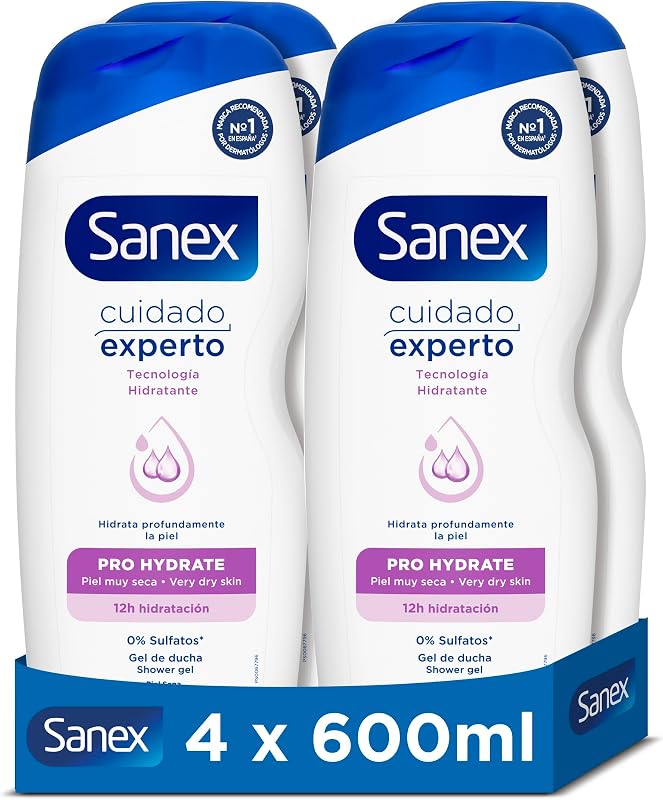 Cuidado Experto Pro Hydrate, Gel de Ducha, Pack 4x600ml