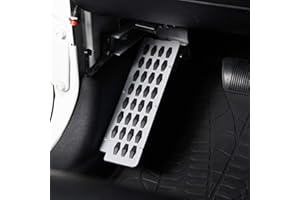 Hooke Road Dead Pedal Driver Foot Rest Pad Kick Panel for 2007-2018 Jeep Wrangler JK & Unlimited