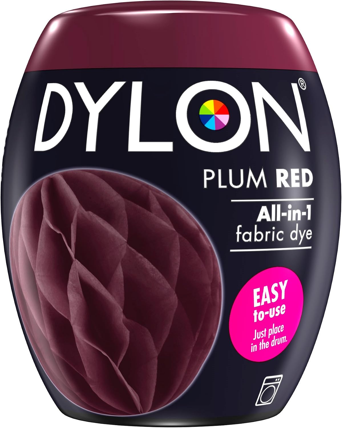 DYLON Washing Machine Fabric Dye Pod for Clothes & Soft Furnishings, 350g - Plum Red, Pack of 1