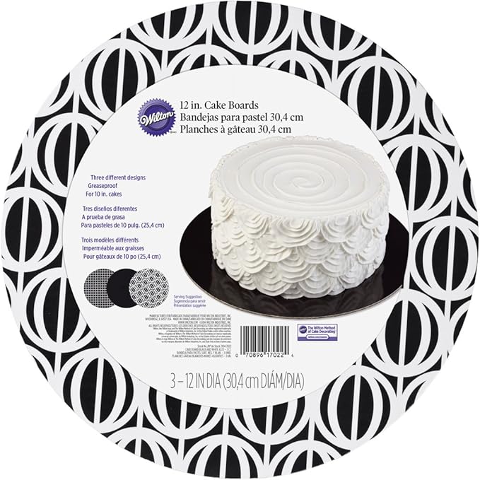 Decora Sortiert Muster Kuchen Board, schwarz/weiß, 3-teilig: Amazon.de