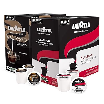 Buy Lavazza K Cups Variety Pack Kuerig Coffee Pods Classico Espresso Italiano Medium Roast Espresso Pods Intense Flavor With Dried Fruit Notes K Cup For Single Serve Coffee Maker 32 Capsules Each Online
