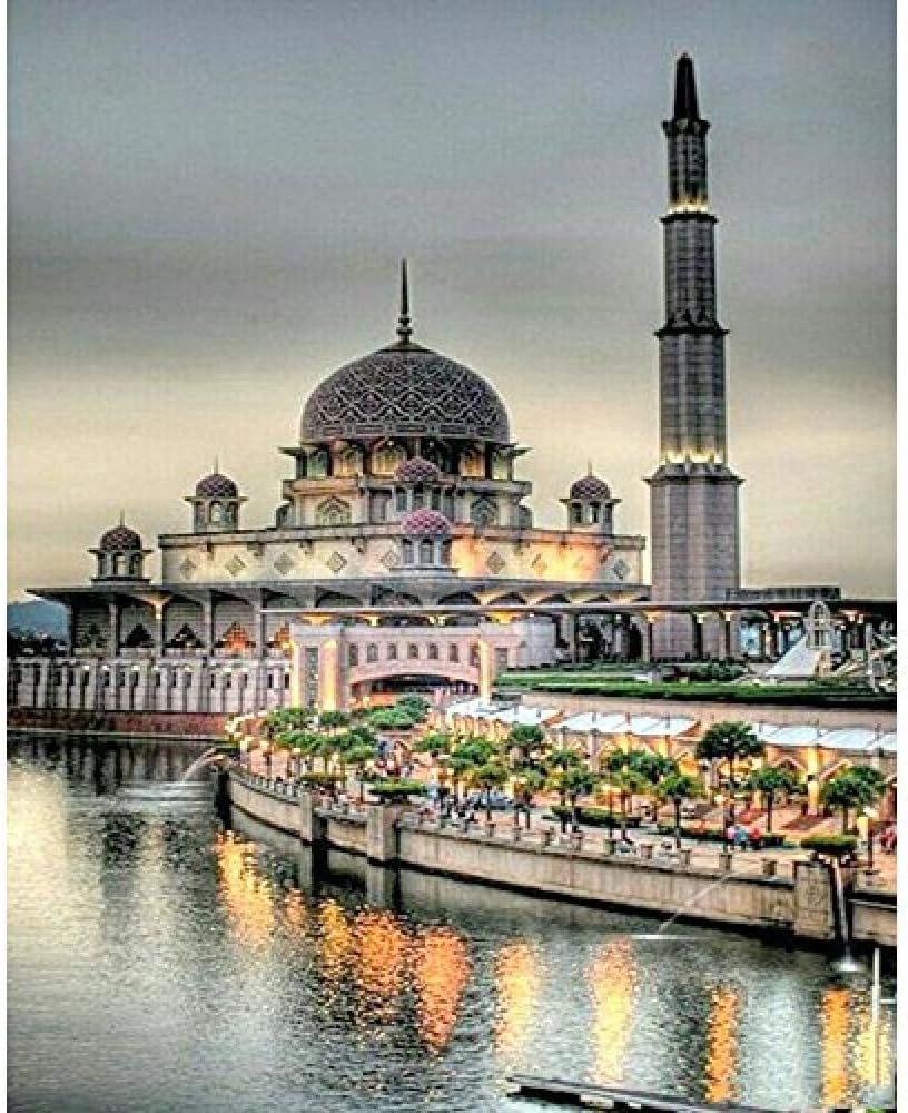 ygghj Paint By Numbers Diy Pictures By Numbers Mosque By River Paintings By Numbers On Canvas Modular Pictures 40X50Cm