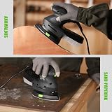 GALAX PRO 200W Detail Sander 12000 OPM Dust Collection 10 Sandpapers view 9