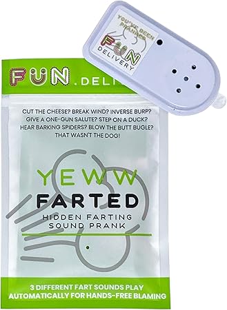 Fun Delivery Yeww Farted Hands Free Hidden Annoying Farting Joke Gag Prank Sound Amazon De Spielzeug
