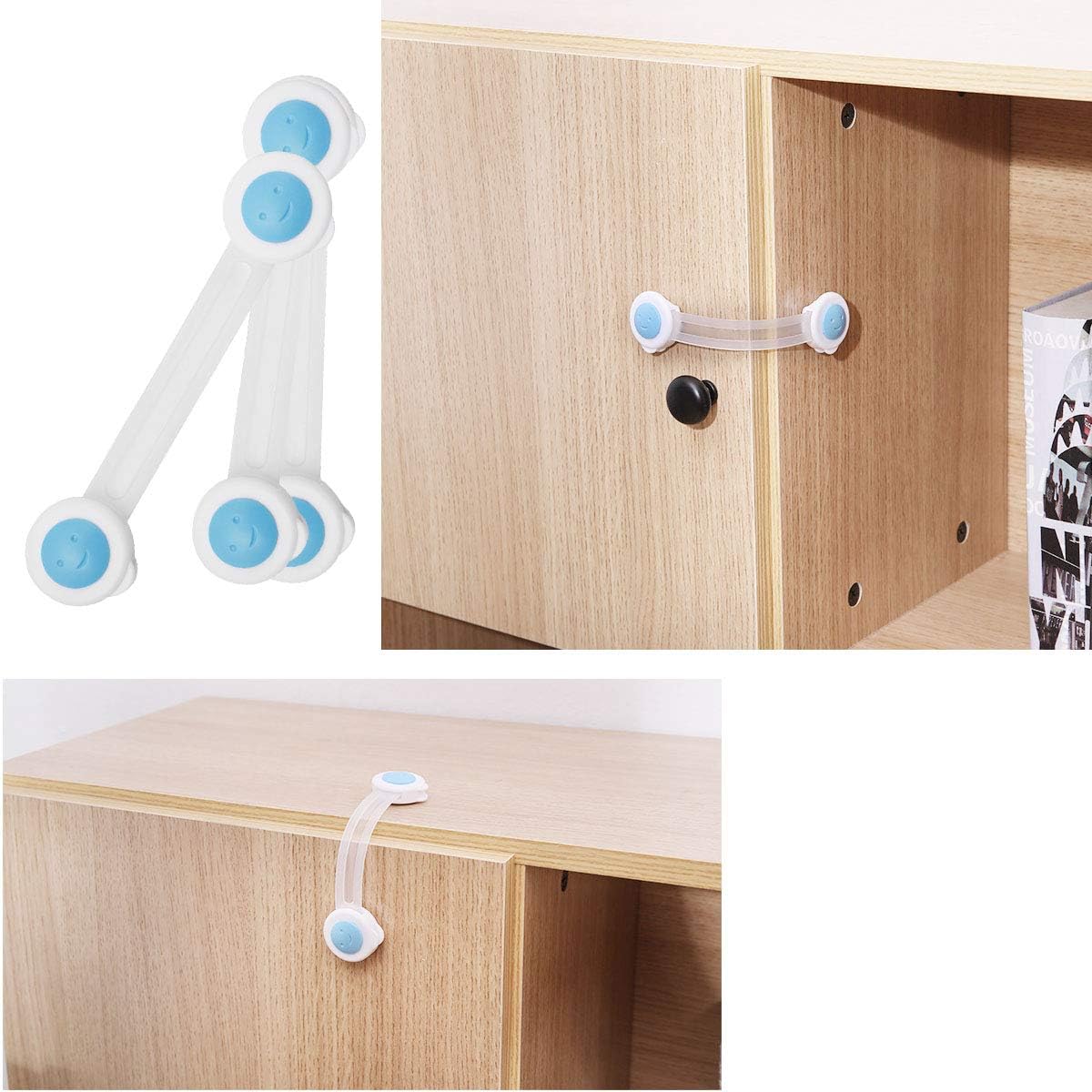 Serrature Di Sicurezza Per Bambini - Kit 6 Lucchetti Per Armadi E Mobili - Foto 9