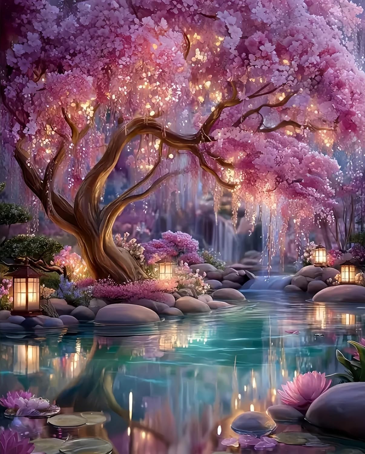 Yunruily Tree of Life Paint by Numbers for Adults- Tree Adult Paint by Numbers,Tree of Life Painting by Numbers for Adults Perfect for Gifts and Home Wall Decor 12x16inch