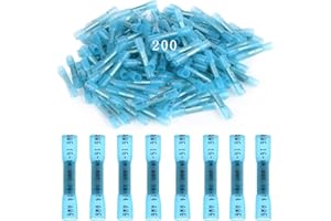 200 PCS Heat Shrink Butt Connectors Kit, Insulated Waterproof Electrical Wire Connectors,Waterproof Electrical Marine Automot