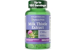 PURITAN'S PRIDE Puritan's Milk Thistle 4:1 Extract 1000mg 180 Softgels (Silymarin) Liver Health