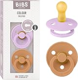 BIBS Colour 2-Pack Dummy Pacifier Round Nipple Size 2 Danish Made Violet Sky