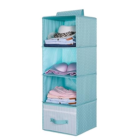 Hanging Wardrobe Accessories Organizer Storage Shelves 4 Shelf