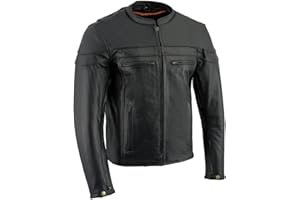 MILWAUKEE LEATHER Milwaukee Men's Premium Leather Vented Scooter Jacket