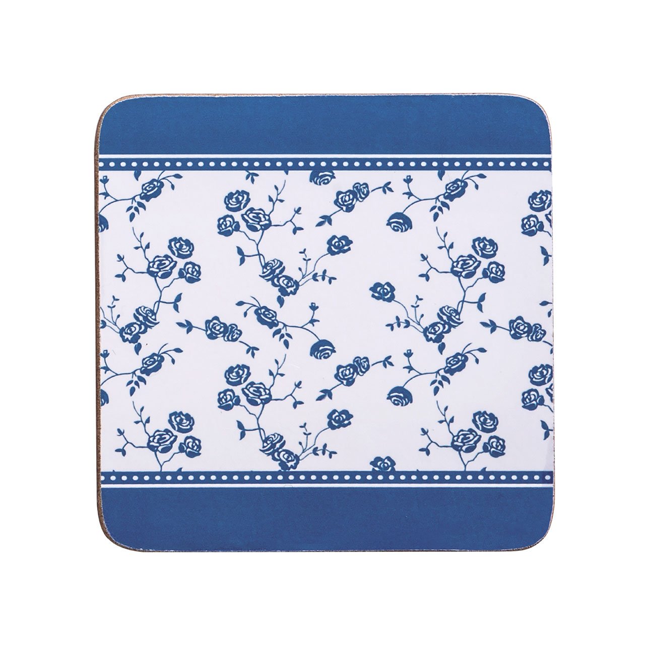 Premier Housewares Blue Rose Coasters - Set of 4