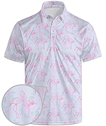 Anhlfyu Golf Polo Shirts for Men Moisture Wicking