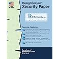 8.5 x 11 Simpson Security Papers DesignSecure Basketweave Green 24# Security Paper, 500 Sheets