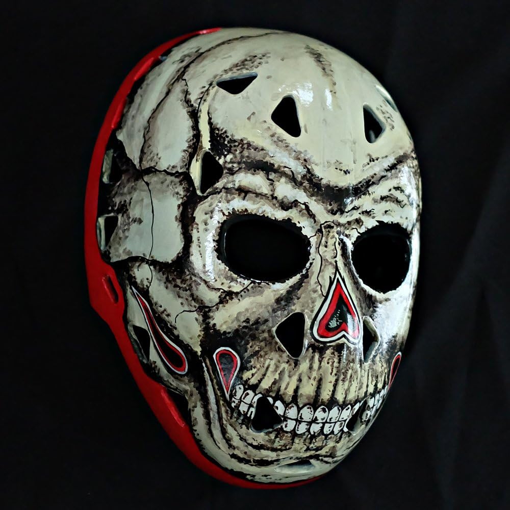 tripple_777 1:1 Custom Vintage Fiberglass Roller Ice Hockey Goalie Mask Helmet Gary Bromley Skelator HO34 : Sports & Outdoors