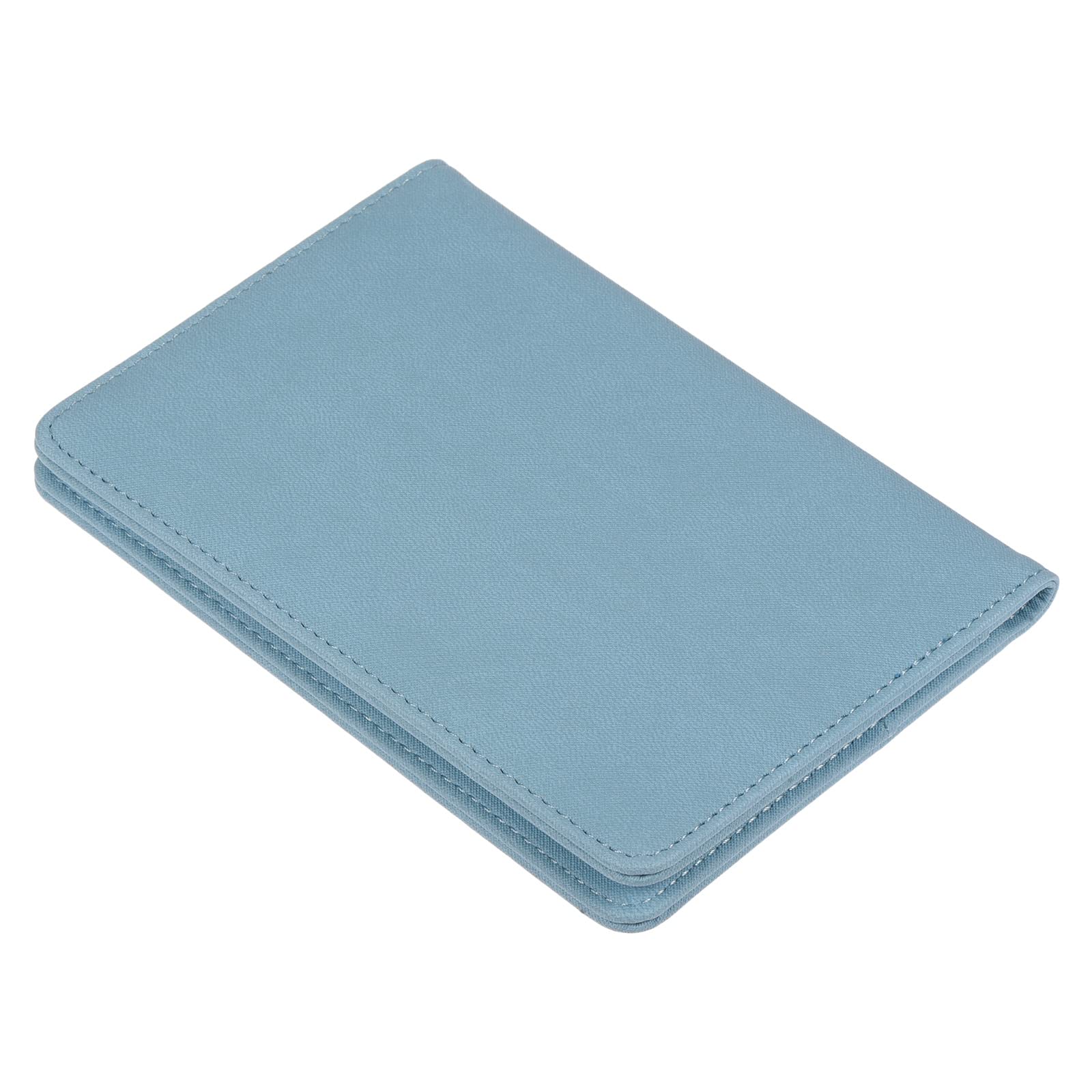 PATIKIL 5.8"x3.9" PU Leather Card Holder Cover, Travel Wallet Card Case Document Organizer, Light Blue
