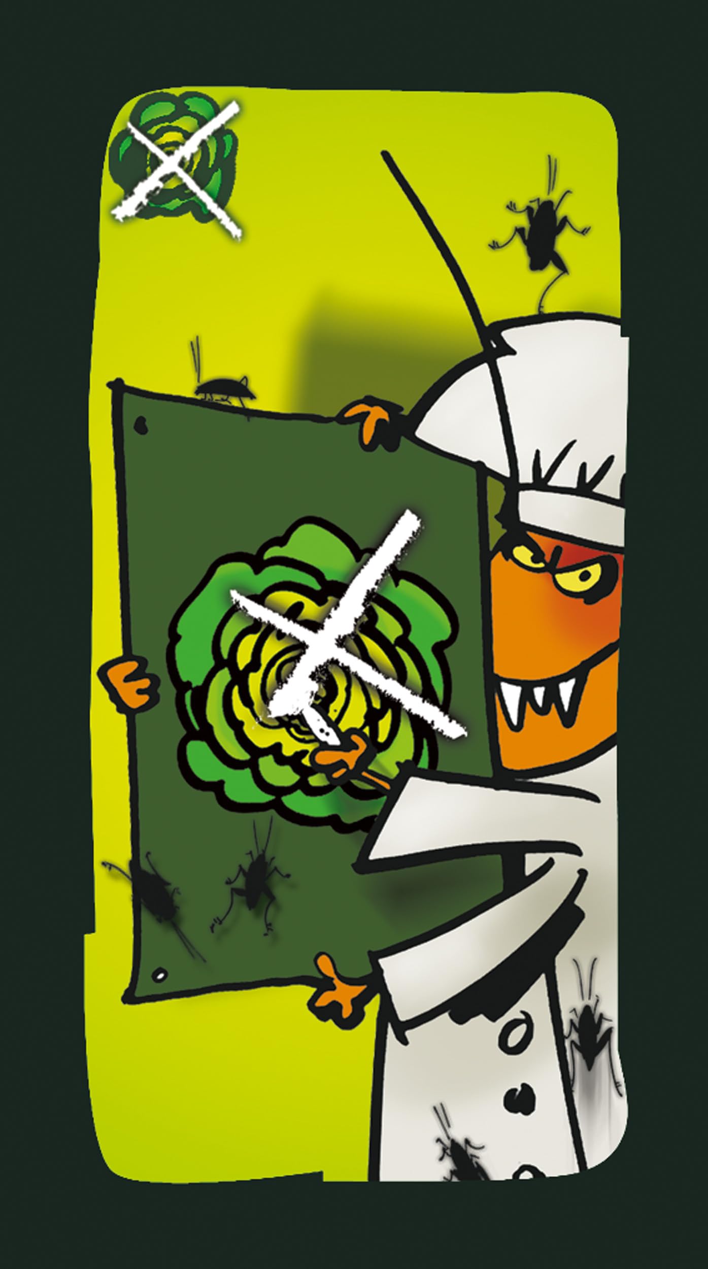 Schmidt Spiele 40839 Kakerlakensalat, Drei Magier Kartenspiel, grün 5