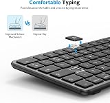 OMOTON Wireless Bluetooth Keyboard for Mac 3 Bluetooth Channels Quiet Typing view 3