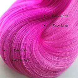 Braiding Hair Pre stetched Pink Prestretched