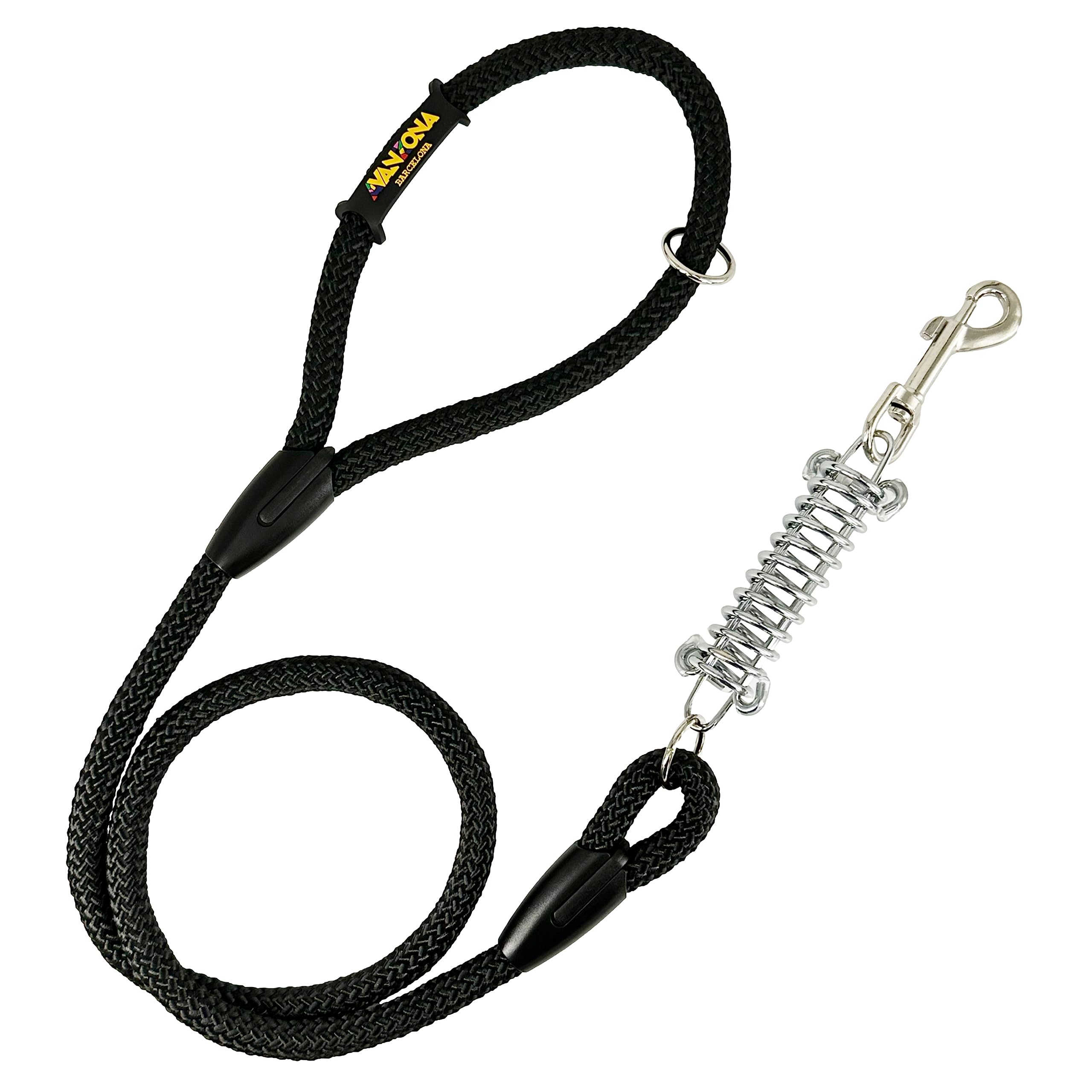 Dog Lead, Shock Absorber, Anti Pull, for Medium and Large Dogs, Made in Spain. 120cm. Black — image 1