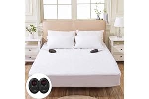 Bwarm Premium Quilted Electric Heated Mattress Pad King Size, 78" x 80", Bed Warmer, 9 Heat Settings, 1-12 Hours Auto Off, Soft and Cozy, Deep Pocket, Fast Heating, Machine Washable