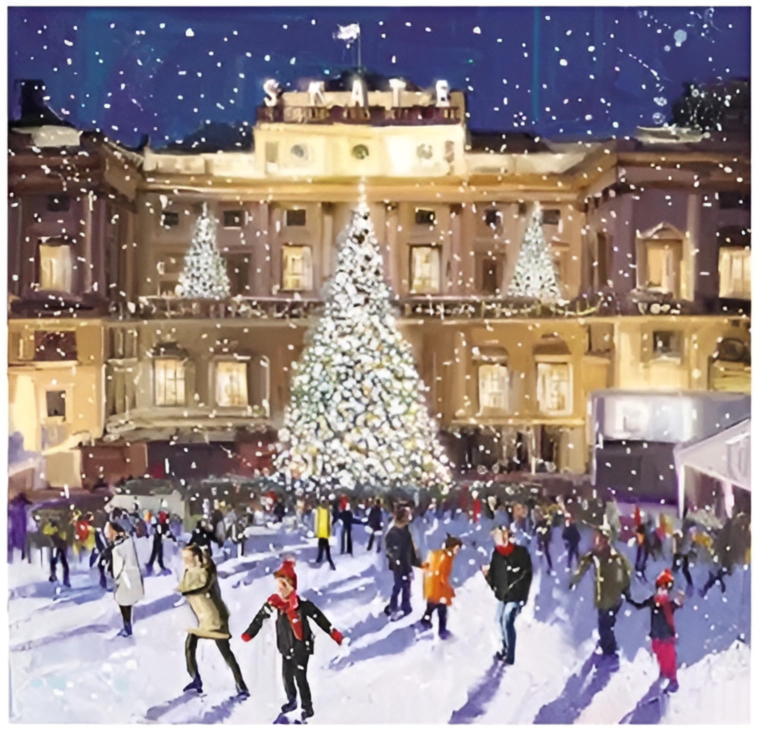 GBCC Charity Christmas Cards Pack of 6 - Charity Christmas Cards with Ice Skating in London Design - Eco-Friendly Xmas Cards Multipack with Envelopes