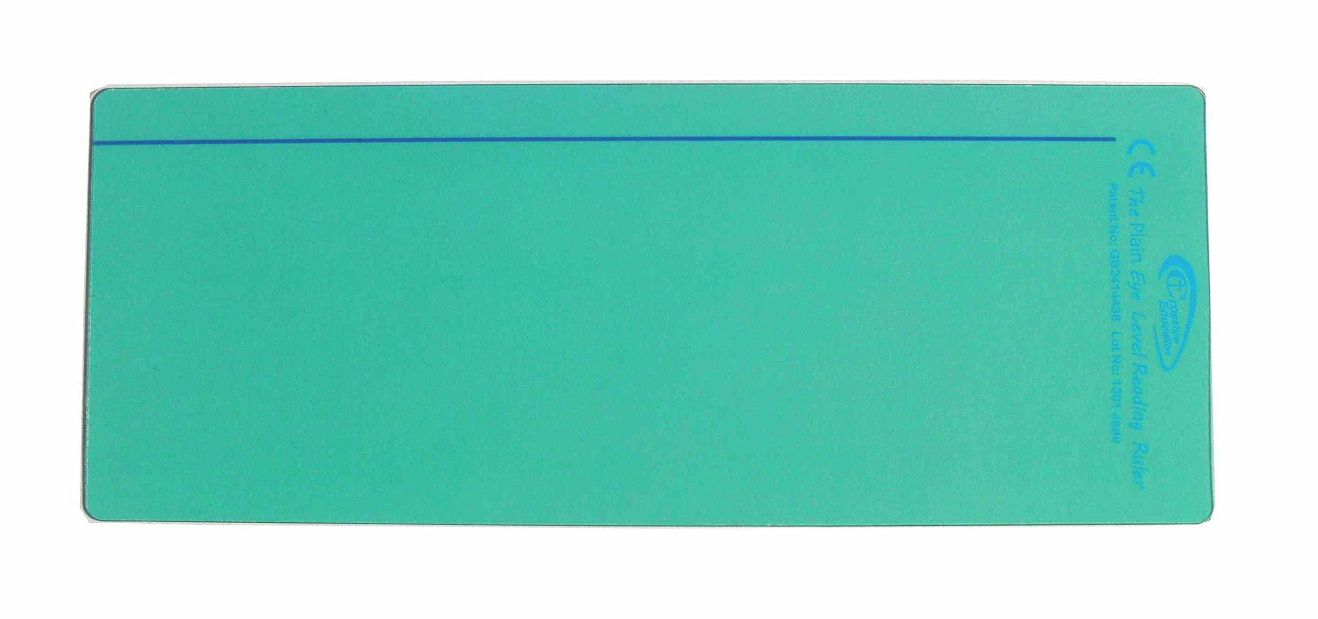 The Original Plain Window Reading Ruler Overlays - Jade (Pack of 10) by Crossbow Education UK - Dyslexia Aids and Visual Stress Specialists