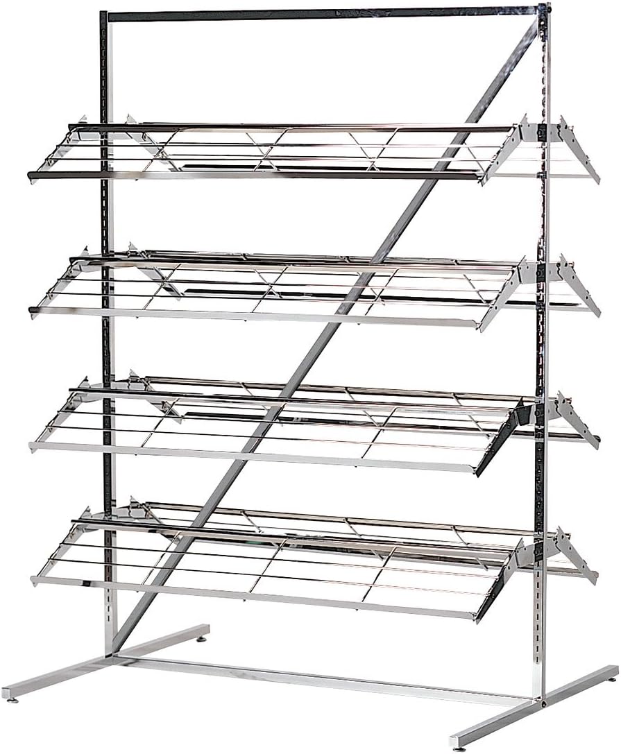 amazon shoes rack on Amazon Com Sswbasics Chrome Shoe Rack Organizer Merchandiser Holds 60 80 Pairs Of Shoes Home Kitchen
