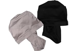 KAJNBN 2Pcs Breathable Milk Silk Sleep Bonnet for Women Long Hair Bed Cap Suitable for Shower and Sleep