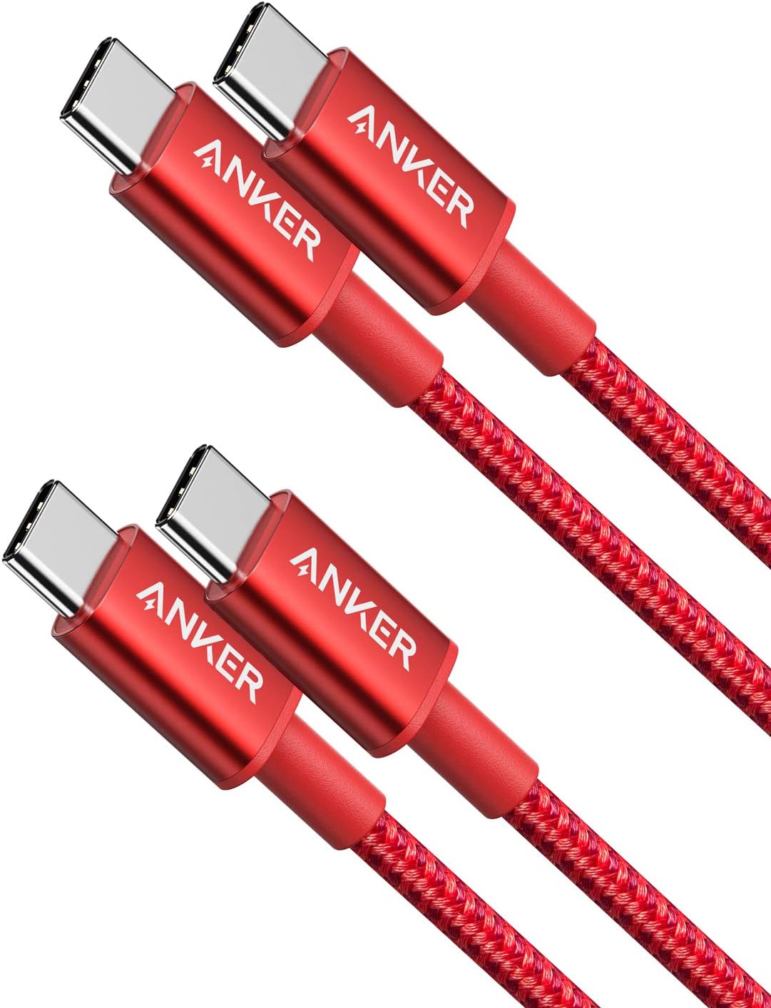 Anker USB C Cable, 2 Pack New Nylon USB C to USB C Cable (3.3ft 60W) for iPhone 17/16/15, iPad Pro, Samsung Galaxy