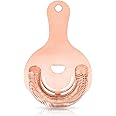 Viski Copper Hawthorne and Bartending Strainer - Stainless Steel Bar Cocktail Strainer for Drinks with Handles