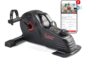 Sunny Health & Fitness Dual Function Under Desk Pedal Exerciser, Portable Indoor Cardio Mini Bike at Home, Arm/Leg Cycle for Seniors, Optional Magnetic, Motorized & Free SunnyFit App Bluetooth Connect