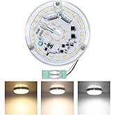 Caisens 4 Inch LED Ceiling Fan Light Kit, 18W 2200LM 3000K 4500K 6000K Ceiling Fan Light Replacement, Round Ceiling Fan Light