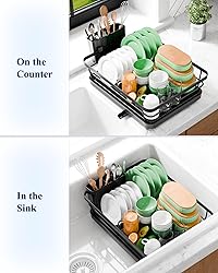 Kitsure Dish Drying Rack - Compact Dish Rack with