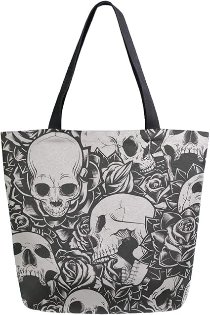 skull beach bag