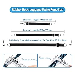 MILLAY 80inch Adjustable Bungee Cords with Hooks, 4