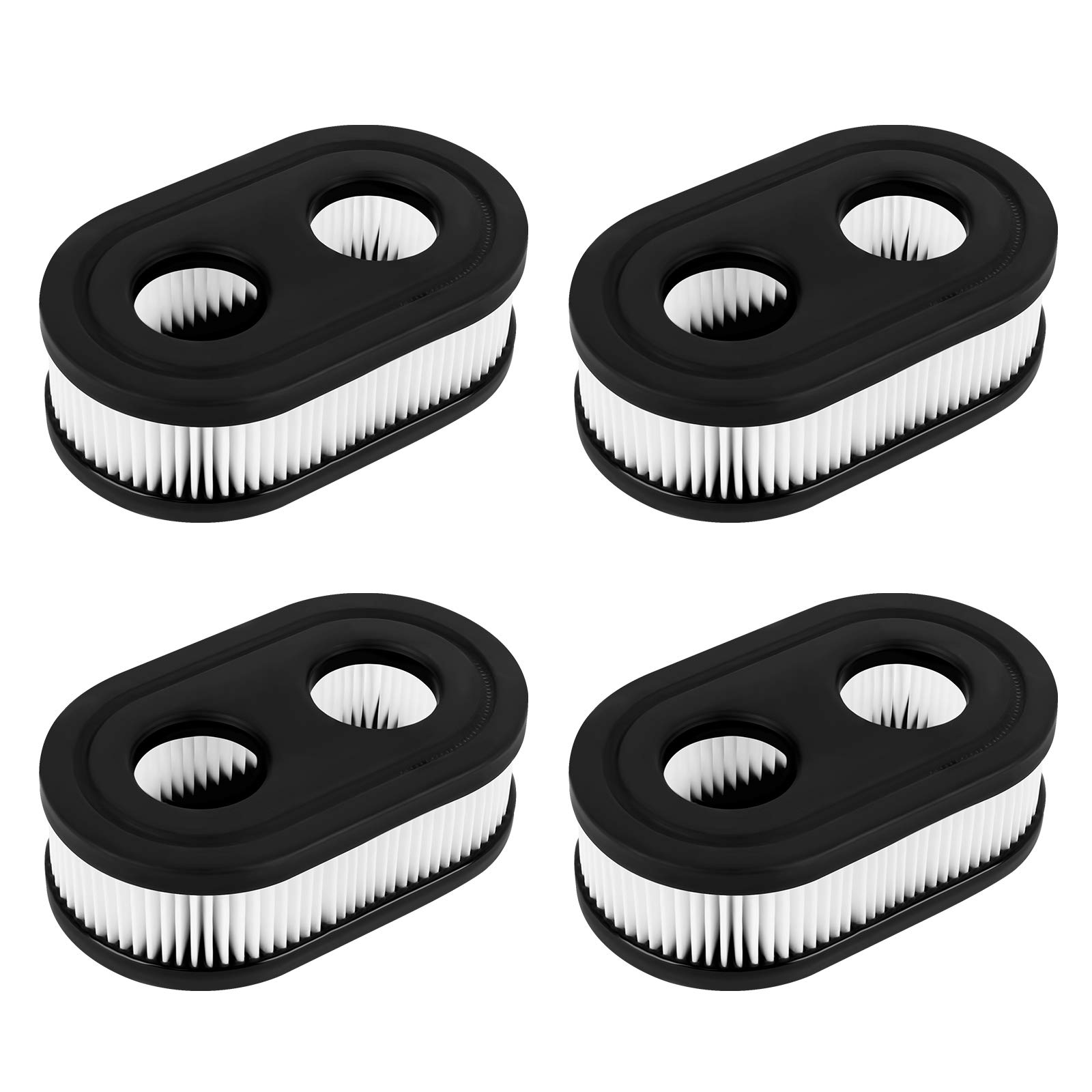 Kulannder Lawn Mower Air Filter 4Pcs Garden Lawn Air Cleaner Tool, Air Filter Cleaner Cartridge, Briggs and Stratton Air Filter (11 * 6.7cm)