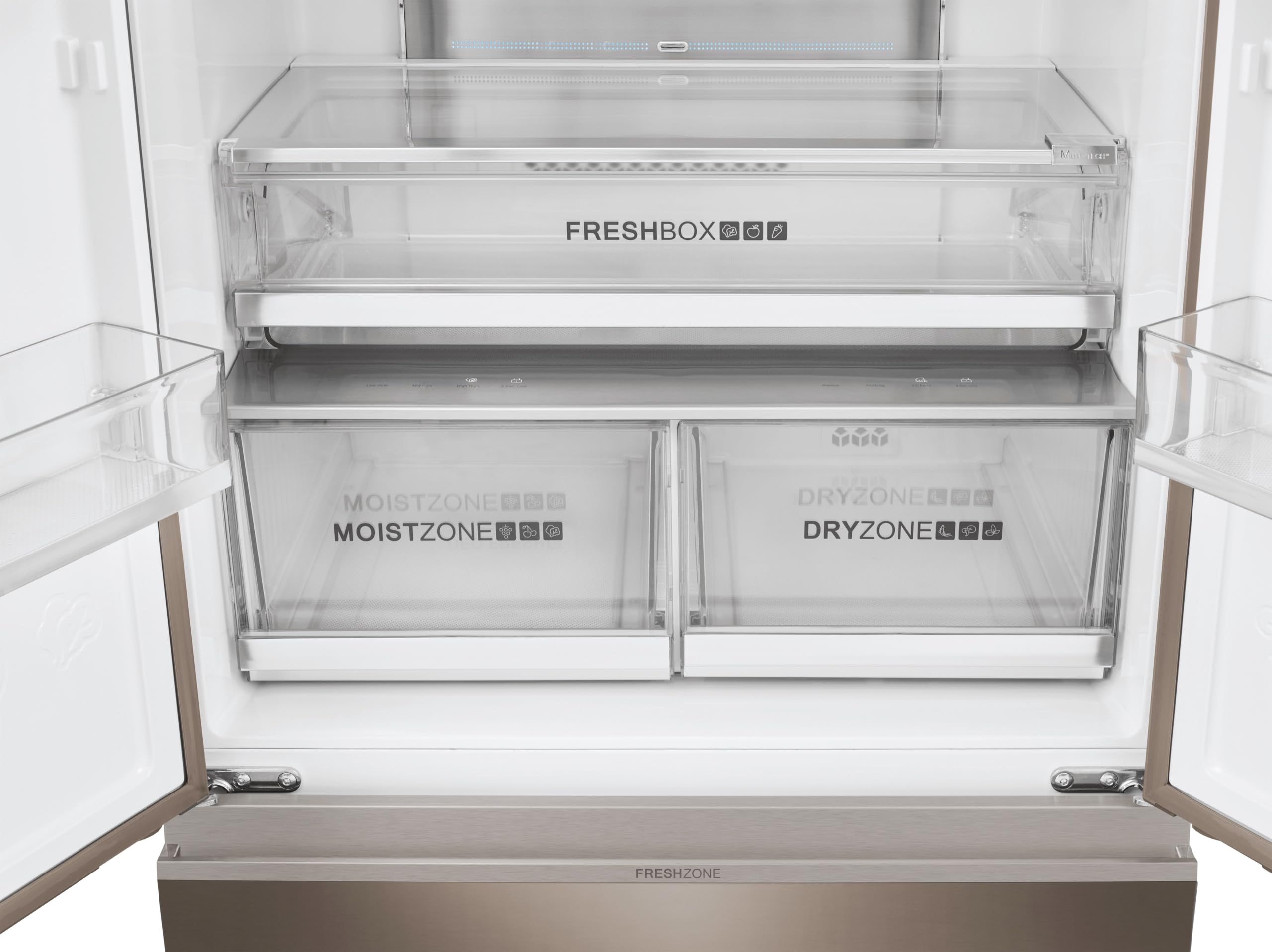 Haier French Door Kühl-Gefrierkombination I 83 cm Breite, 539 L I French Door Kühlschrank mit Eiswürfelbereiter, Touch & No Frost I Doppeltür Kühlschrank mit Gefrierfach I FD 83 SERIE 7 HB18FGSAAA 5