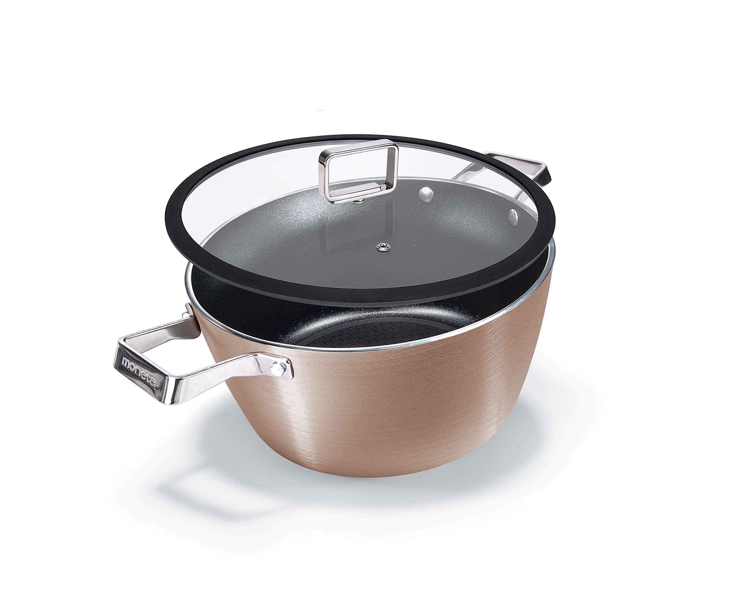 Moneta Rosegold Diamant Saucepan 20 cm with Lid, Steel
