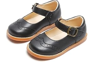 Kiderence Toddler Girls Mary Jane Dress Shoes Little Girls School Oxford Flats