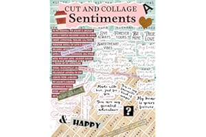 Sentiments Cut and Collage Book: High Quality Illustrations Of Quotes, For Ephemera, Junk Journals, Mixed Media, Paper Crafts, Scrapbooking, and More.