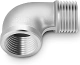 ERGAOBOY 2x 1/2" BSP 304 Stainless Steel 90 Degree Elbow Pipe Fitting view 5