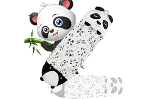 COSGRINCH Kids Sleeping Bags ，Panda Pillow & Sleepy Sack Portable and Foldable, Lightweight and Breathable, 2 in 1 Pillow&Sleeping Bags for Spring and Summer