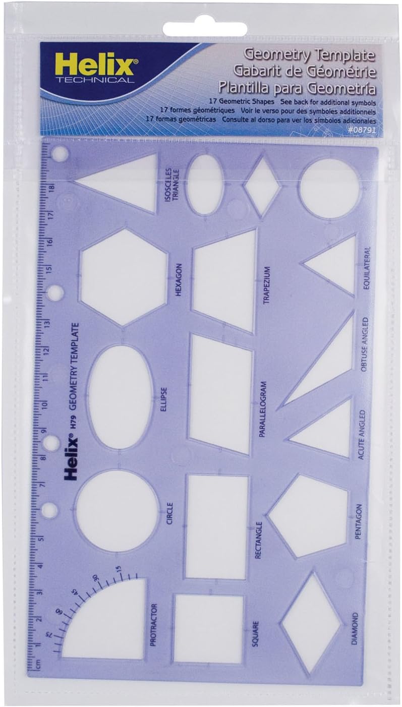 Maped Helix USA Helix Geometry Shape Template (08791) : Paper Templates : Office Products