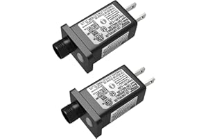 FFZZKJ 30V 6W 0.2A LED Transformer Replacement Class 2 Power Supply for Christmas String Lights Plug IP44 Waterproof LED Controller Low Voltage, 2 Packs