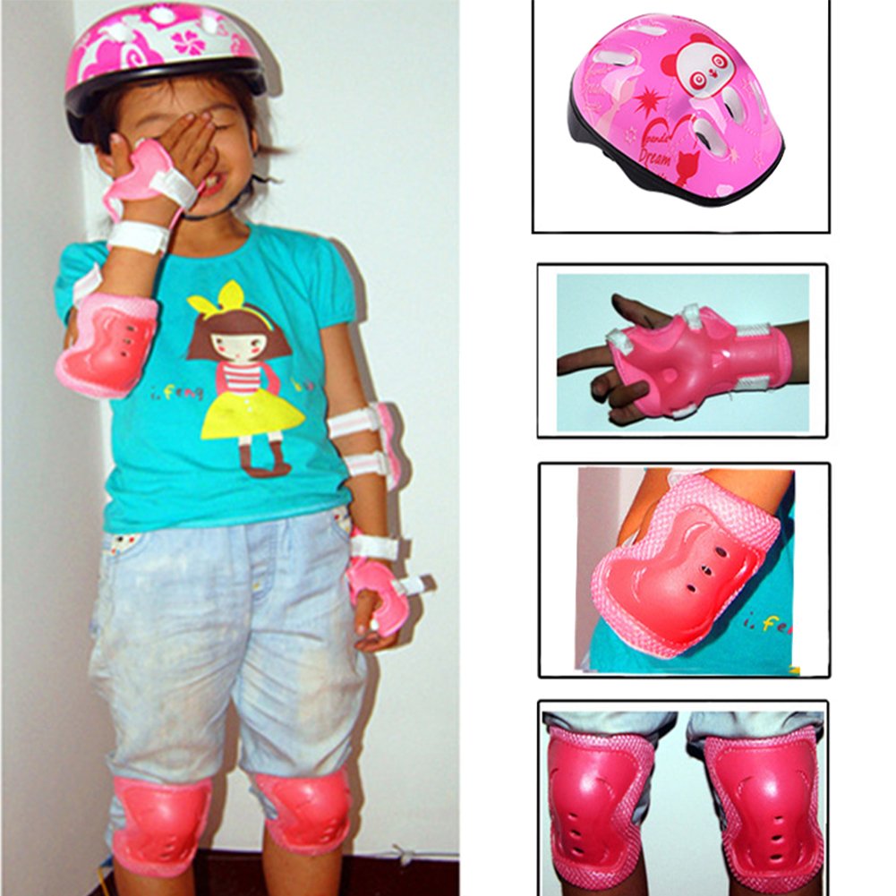 Kids Protective Gear Set Adjustable Kids Youth Sports Protective Gear Set with Helmet Elbow Knee