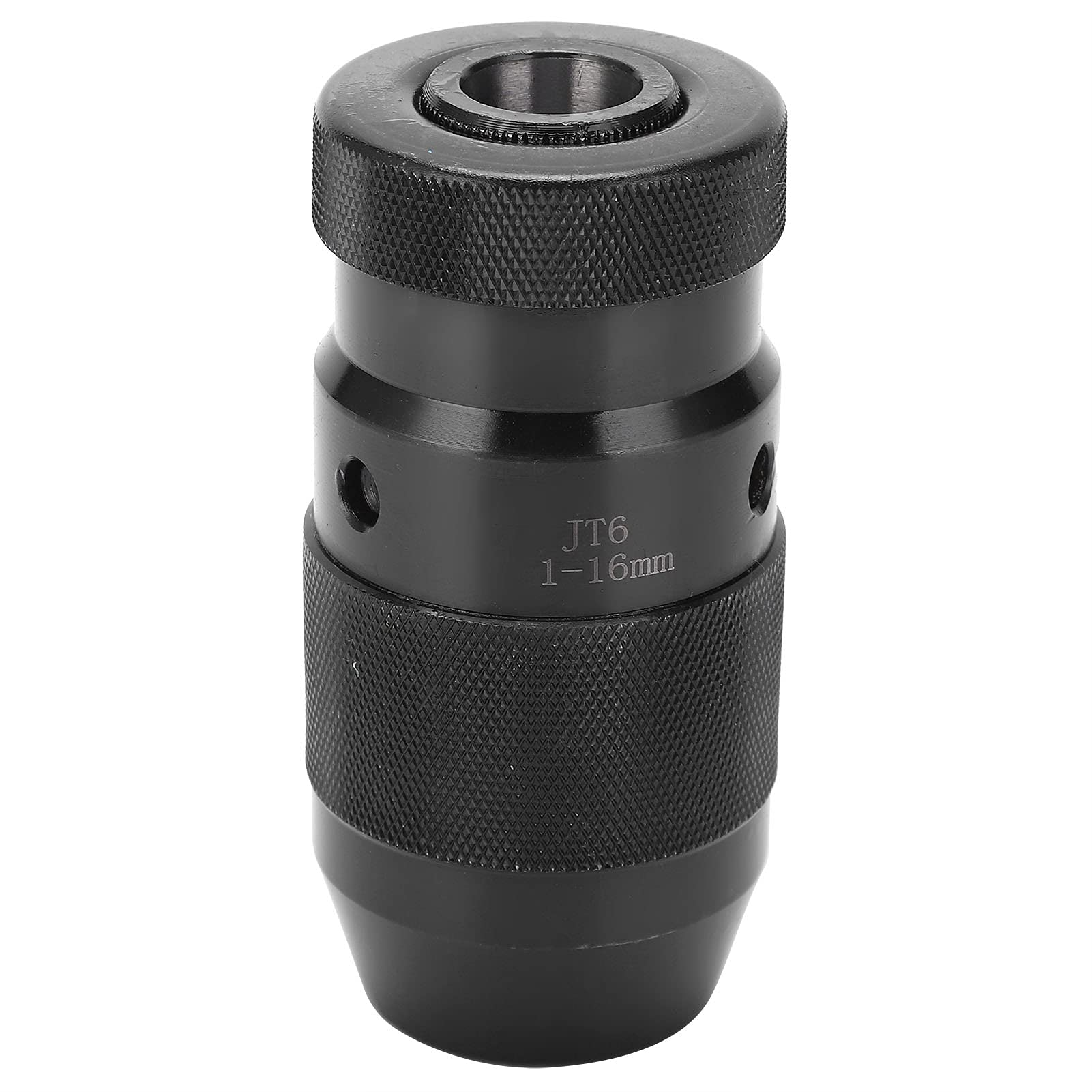 Taper Hole Drill Chuck, Self‑Tightening Drill Bit Clamping Tool 1‑16 JT6 Drill Chuck Taper Hole Connection for Repair Tool