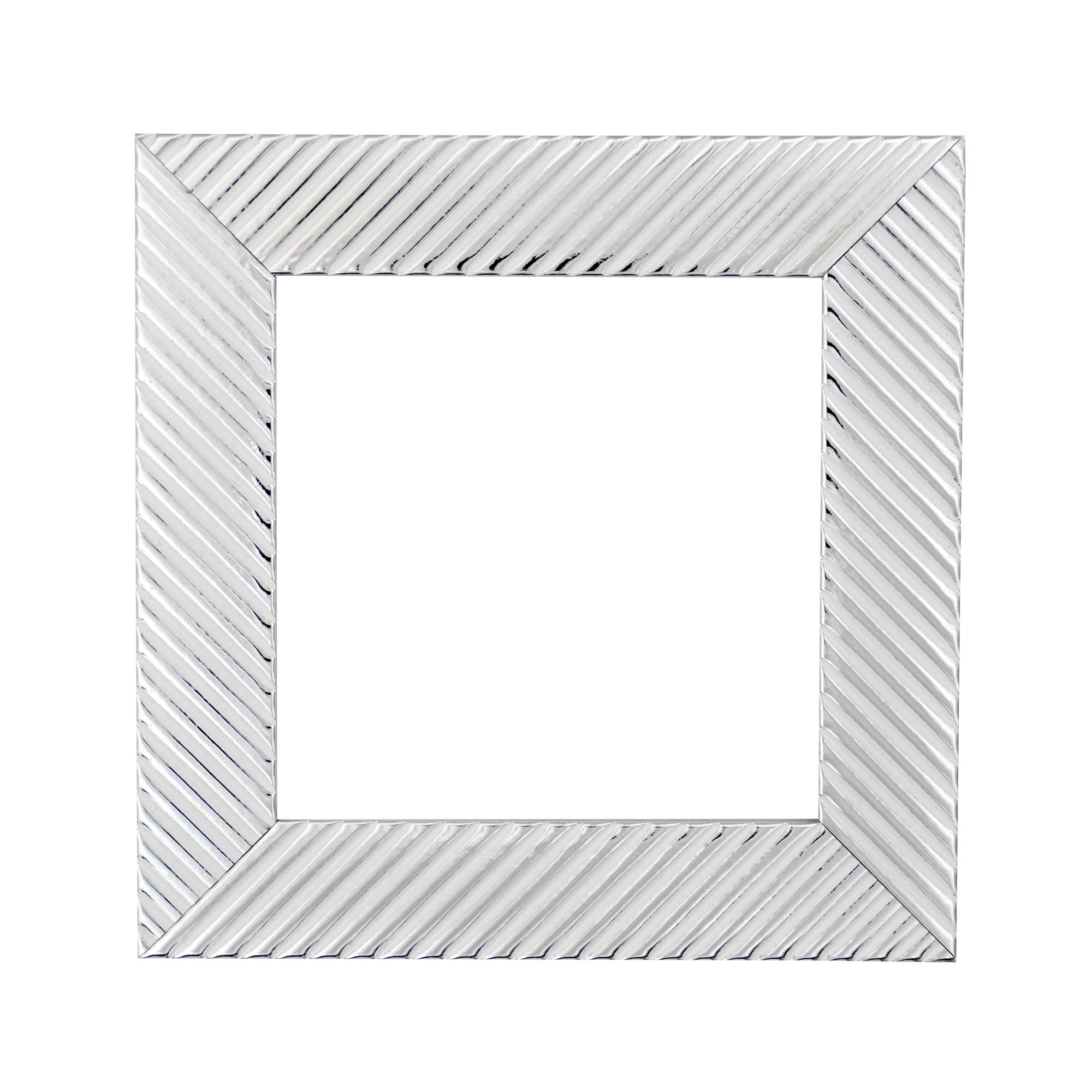 ElekTek Decorative Switch Surround Frame Cover Finger Plate Patterns Silver White Diagonals