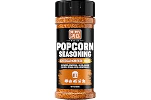 OH MY SPICE Popcorn Seasoning Cheddar Cheese Powder Mix - Gluten Free & Low Sodium Mild Nacho Cheese Powder Popcorn Flavoring Seasoning. Spicy Movie Theater Popcorn Toppings. Hot Popcorn Salt Seasoning. 4.2oz